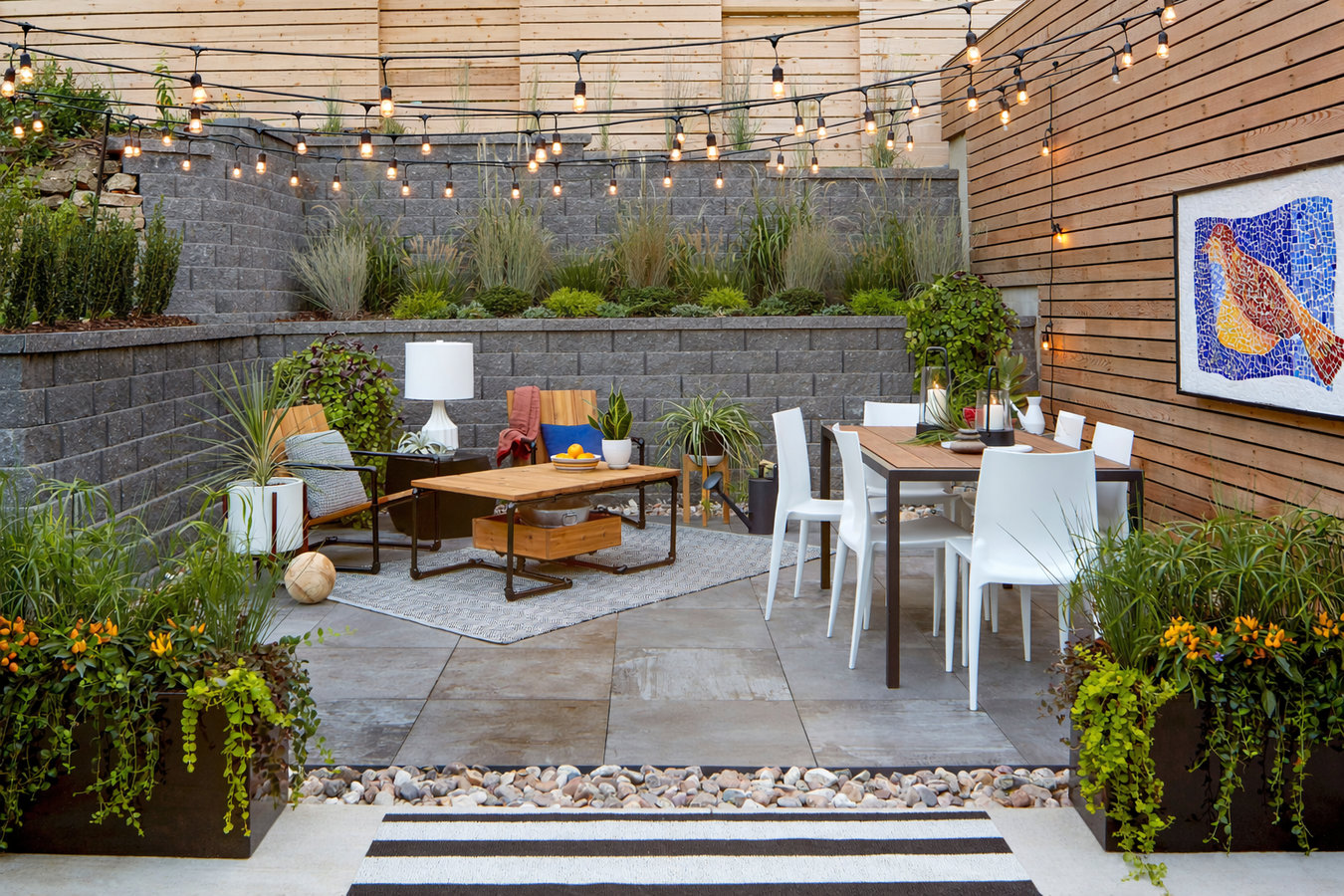 Concrete patio construction